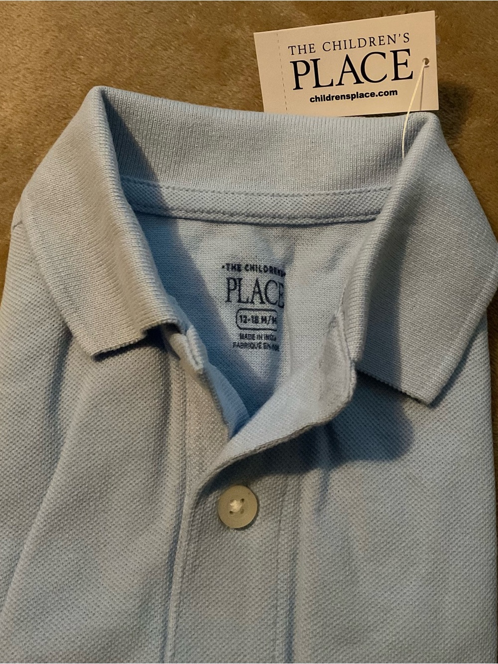 The Children's Place Classic Light Blue Boys Polo Shirt 👕🆕